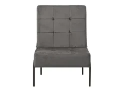 Poltrona| Cadeira de descanso 65x79x87 cm veludo -escuro PT729673 Cinzento