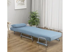 VCM Cadeira de dormir | Tecido de poliéster | Dimensões aprox. aprox. A. 95 x L. 64 x P. 78 cm | Poltrona com função de dormir | Cadeira de dormir - Kolino (Azul)^ Poltrona