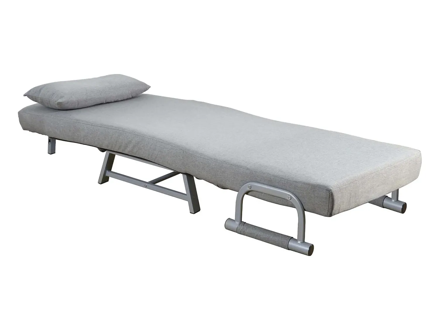 Poltrona*VCM Cadeira de dormir | Tecido de poliéster | Dimensões aprox. aprox. A. 95 x L. 64 x P. 78 cm | Poltrona com função de dormir | Cadeira de dormir - Kolino (Cinza) Multicor