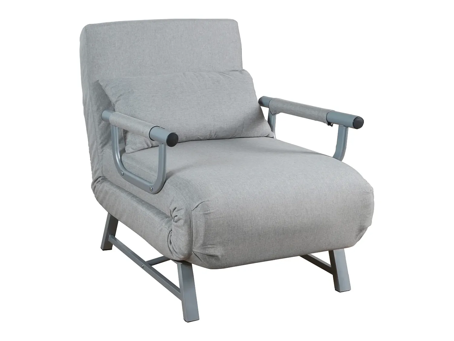 Poltrona*VCM Cadeira de dormir | Tecido de poliéster | Dimensões aprox. aprox. A. 95 x L. 64 x P. 78 cm | Poltrona com função de dormir | Cadeira de dormir - Kolino (Cinza) Multicor