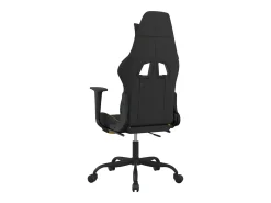 vidaxl Cadeira de gaming com apoio para os pés tecido preto e^ Poltrona