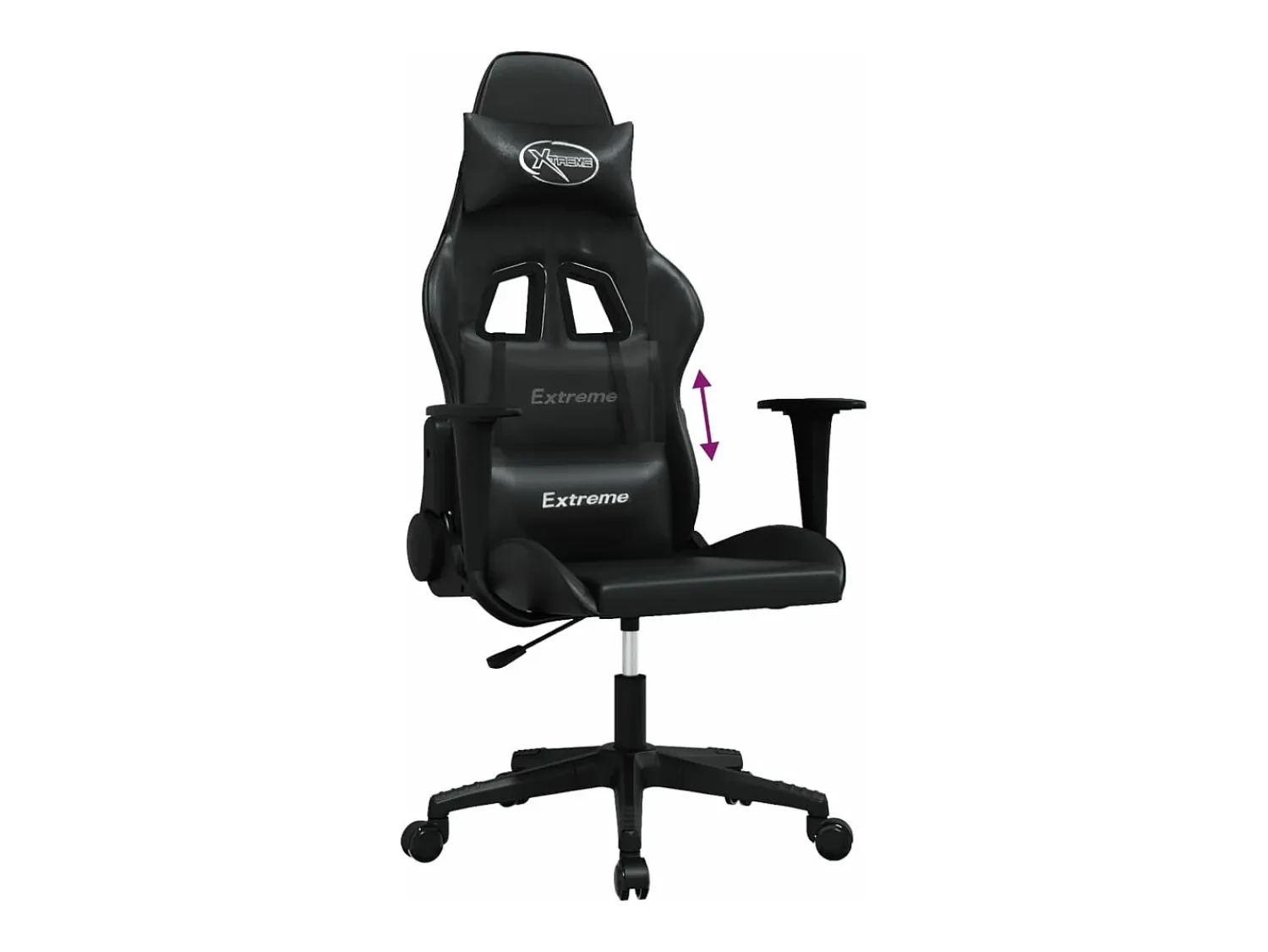 vidaxl Cadeira de gaming couro artificial^ Poltrona