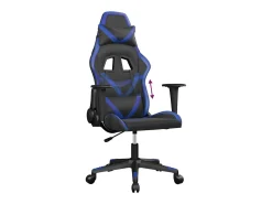 vidaxl Cadeira de gaming couro artificial preto e^ Poltrona