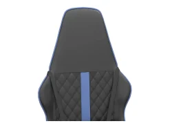 vidaxl Cadeira de gaming couro artificial preto e azul^ Poltrona