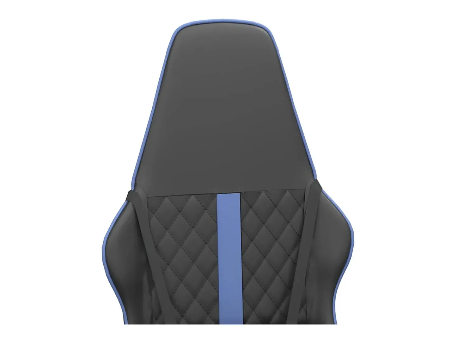 vidaxl Cadeira de gaming couro artificial preto e azul^ Poltrona