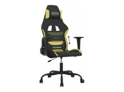 Poltrona|vidaxl Cadeira de gaming tecido preto e verde-claro Cinzento