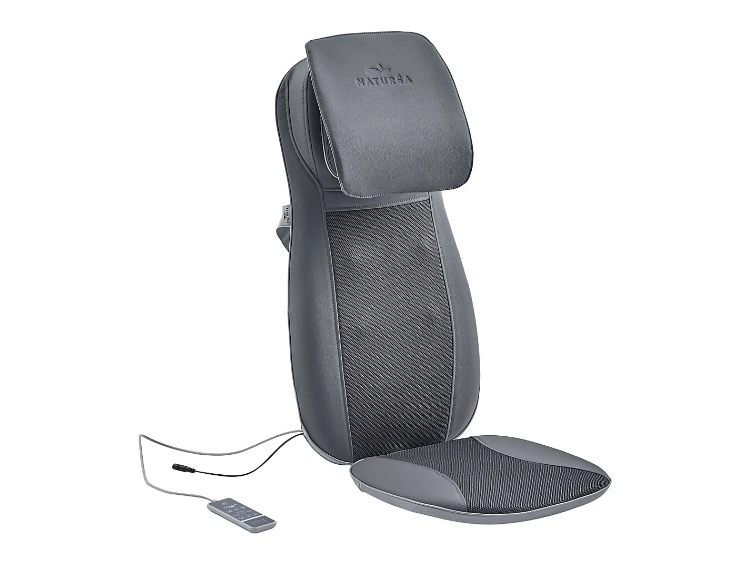 Poltrona|Vente-unique Cadeira de massagem em pele sintética, 3 modelos e intensidades de massagem preto - APASIA Cinzento