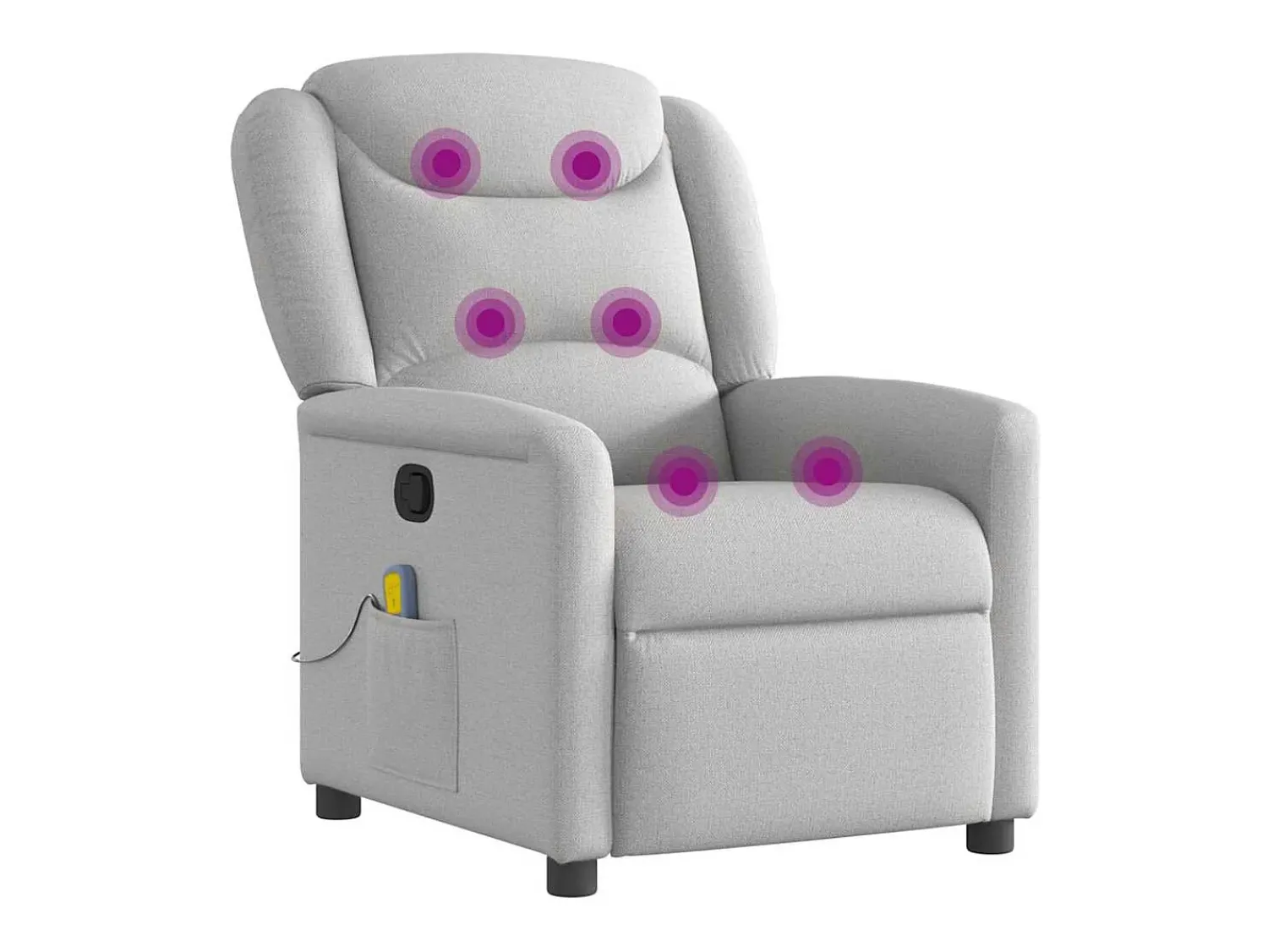 Poltrona| Cadeira de massagem reclinável tecido SHL291713 Cinzento