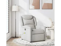 Poltrona| Cadeira de massagem reclinável tecido SHL291713 Cinzento