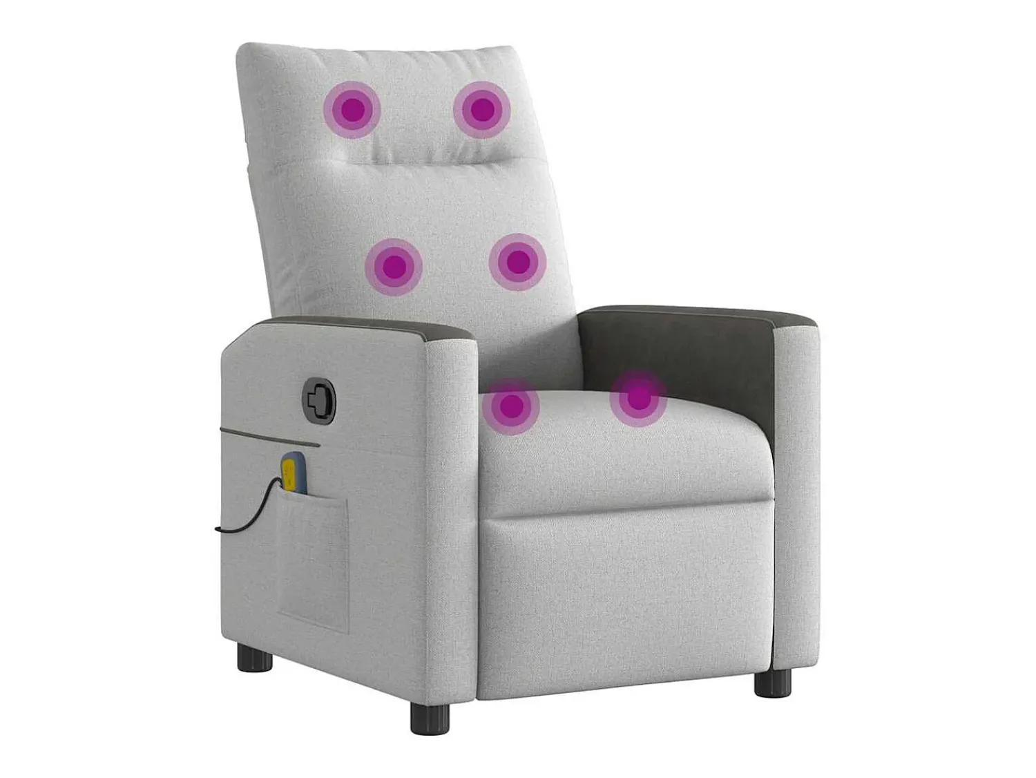 Clearance Cadeira de massagem reclinável tecido SHL223214 Cinzento