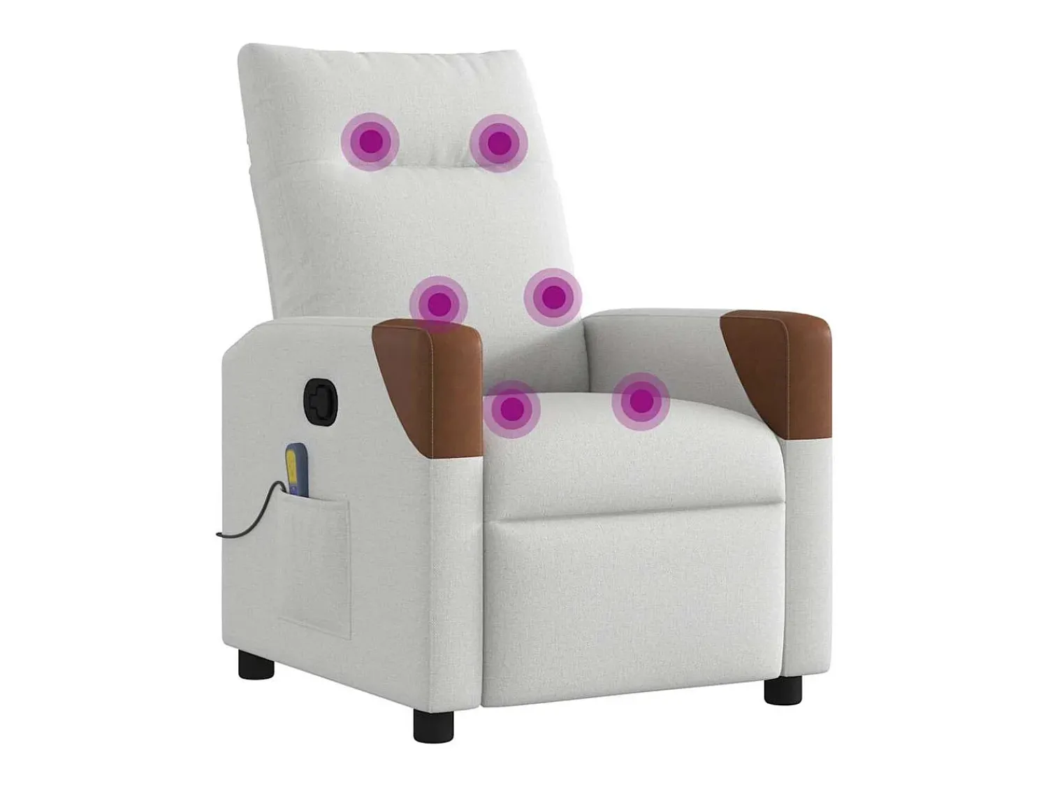 Poltrona| Cadeira de massagem reclinável tecido SHL39396 Cinzento