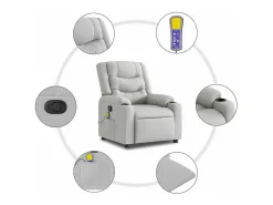 Poltrona* Cadeira de massagem reclinável tecido SHL152918 Cinzento