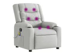 Poltrona* Cadeira de massagem reclinável tecido SHL152918 Cinzento