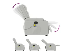 Poltrona* Cadeira de massagem reclinável tecido SHL152918 Cinzento