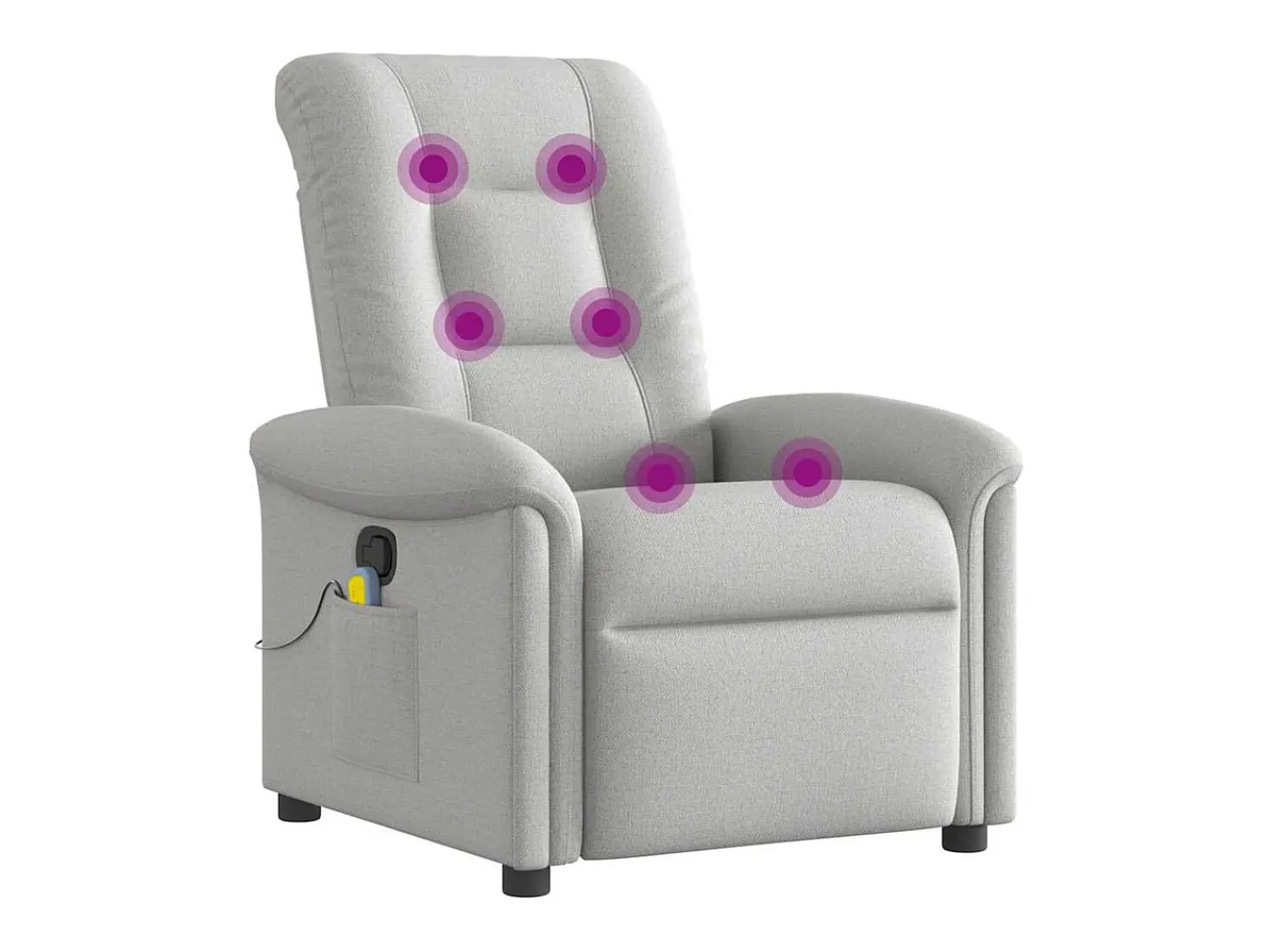 Poltrona| Cadeira de massagem reclinável tecido SHL433771 Cinzento