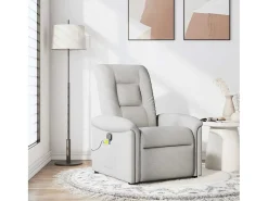 Poltrona| Cadeira de massagem reclinável tecido SHL433771 Cinzento