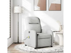 Poltrona* Cadeira de massagem reclinável tecido SHL24580 Cinzento