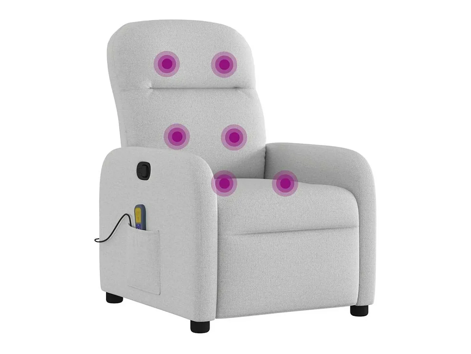 Poltrona* Cadeira de massagem reclinável tecido SHL24580 Cinzento