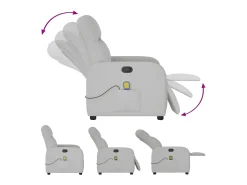 Poltrona* Cadeira de massagem reclinável tecido SHL24580 Cinzento