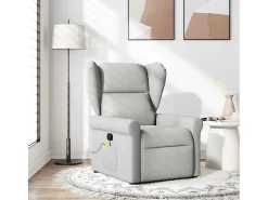 Poltrona* Cadeira de massagem reclinável tecido SHL147023 Cinzento