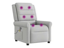 Poltrona* Cadeira de massagem reclinável tecido SHL147023 Cinzento