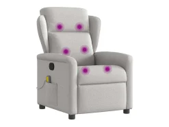 Cadeira de massagem reclinável tecido SHL493726 Cinzento