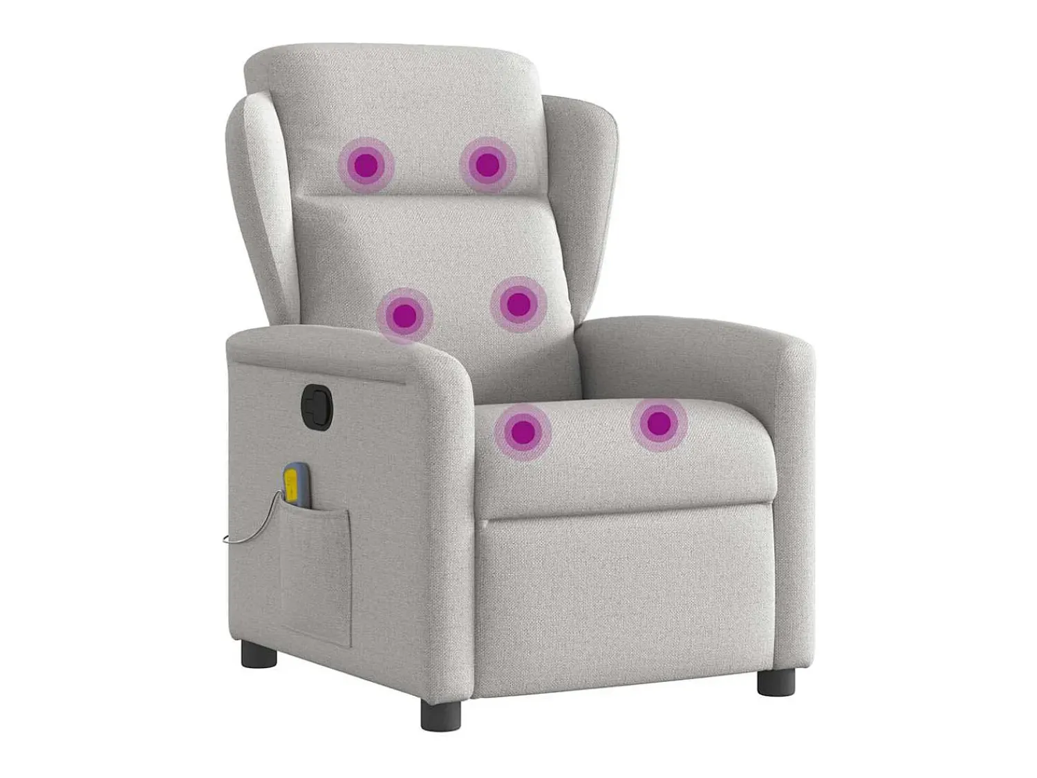 Cadeira de massagem reclinável tecido SHL493726 Cinzento