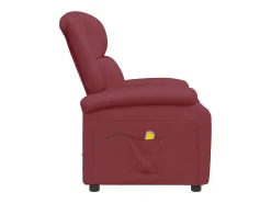 vidaxl Cadeira de massagens couro artificial tinto^ Poltrona