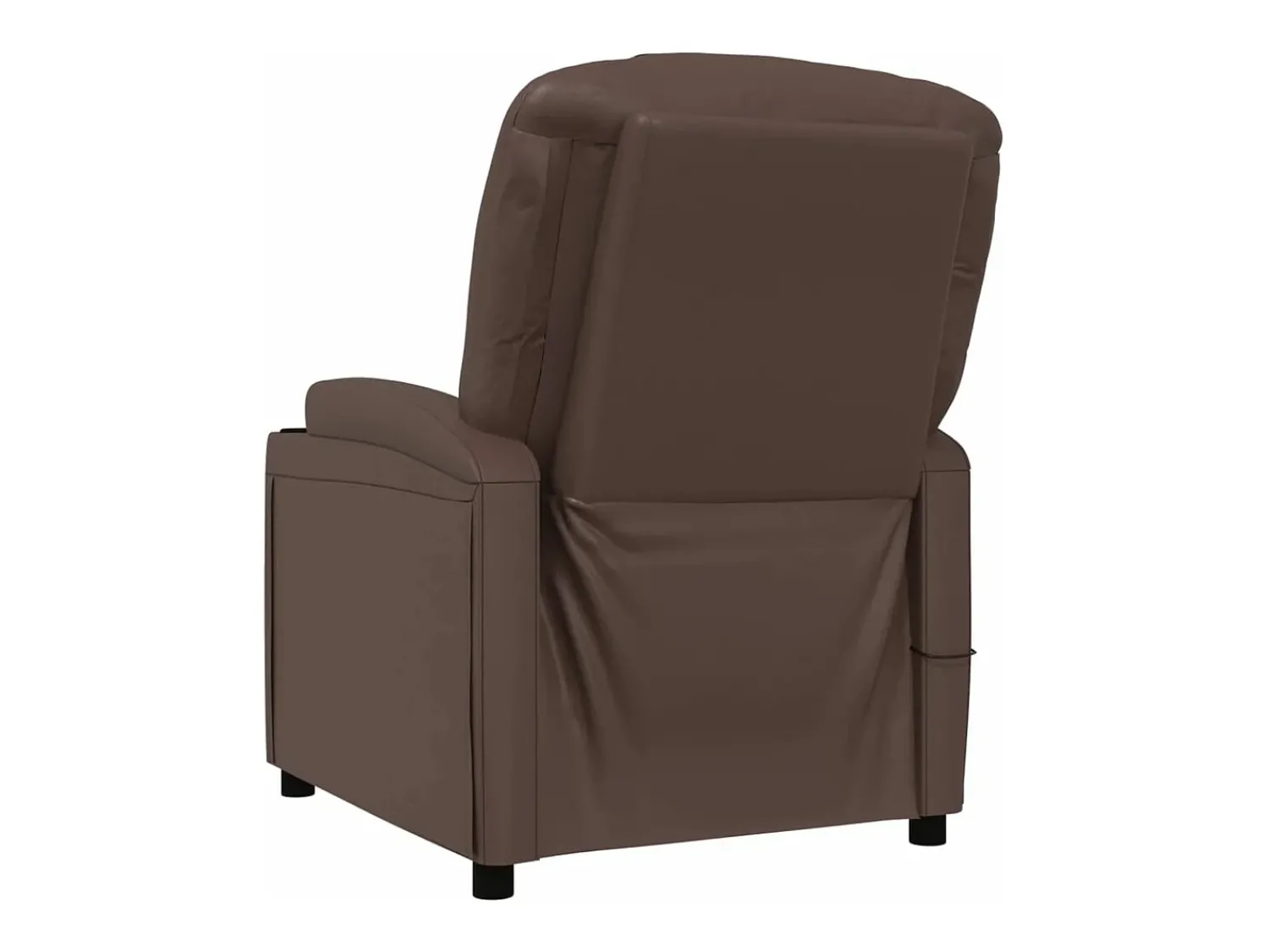 Poltrona*vidaxl Cadeira de massagens couro artificial Castanho