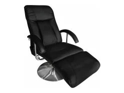 vidaxl Cadeira de massagens couro artificial^ Poltrona