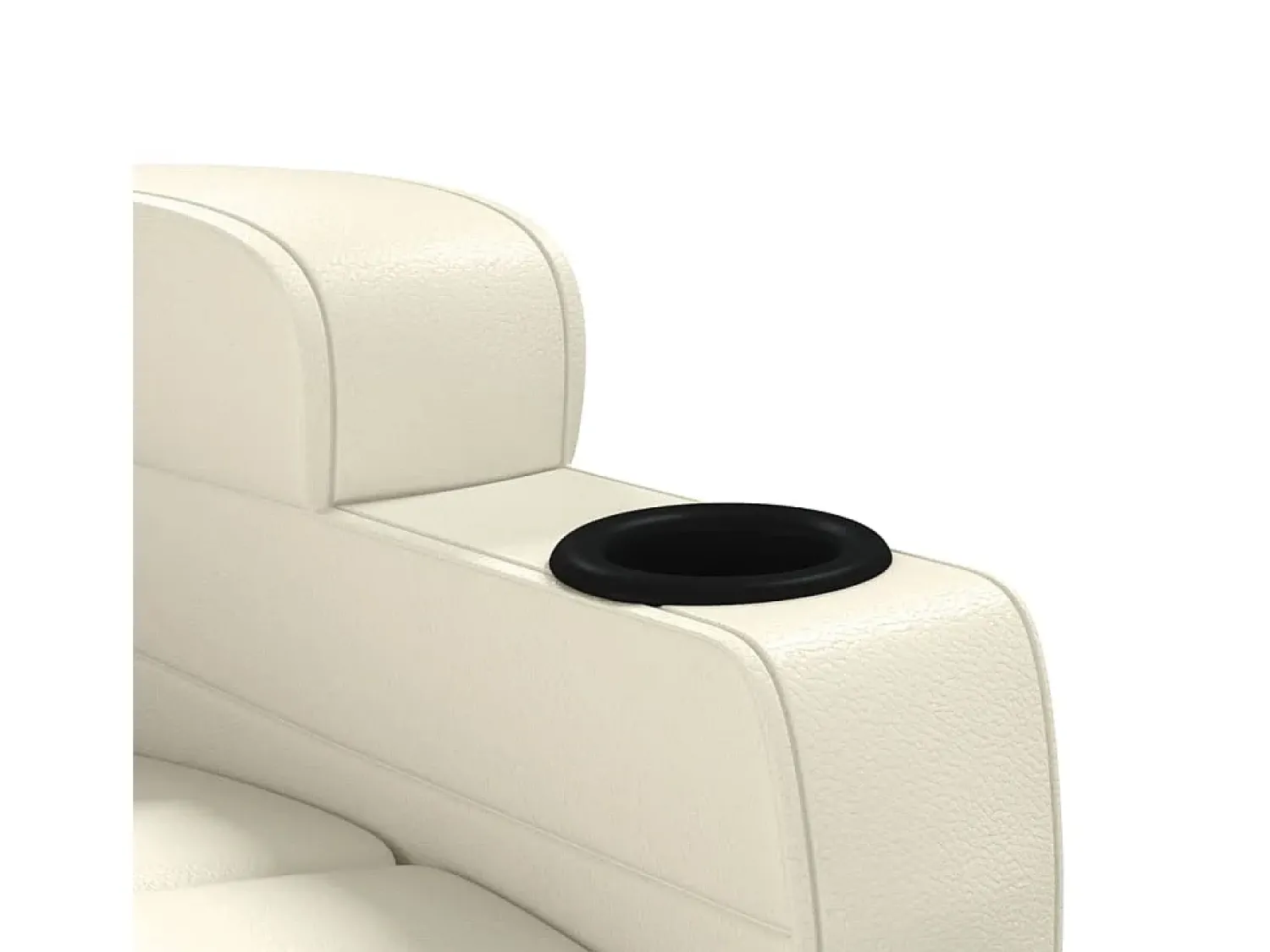 Poltrona*vidaxl Cadeira de massagens couro artificial branco nata Creme