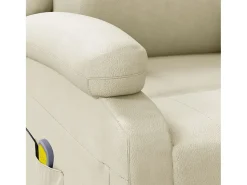 vidaxl Cadeira de massagens couro artificial cor^ Poltrona