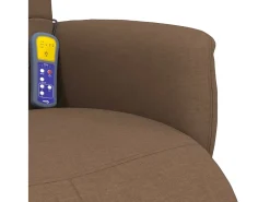 Cadeira de massagens reclinável com apoio de pés tecido SHL464851^ Poltrona