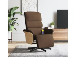 Poltrona* Cadeira de massagens reclinável com apoio de pés tecido SHL730640 Castanho