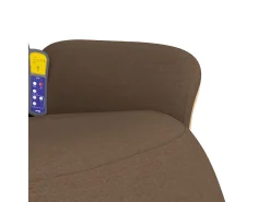 Poltrona* Cadeira de massagens reclinável com apoio de pés tecido SHL730640 Castanho