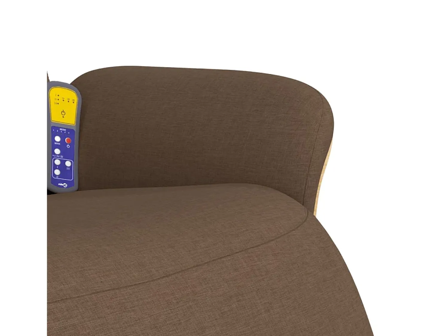 Poltrona* Cadeira de massagens reclinável com apoio de pés tecido SHL730640 Castanho