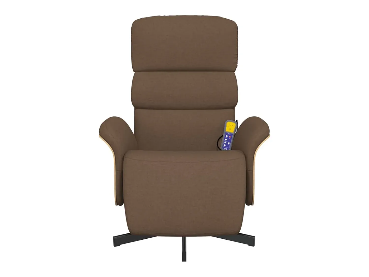 Poltrona* Cadeira de massagens reclinável com apoio de pés tecido SHL730640 Castanho