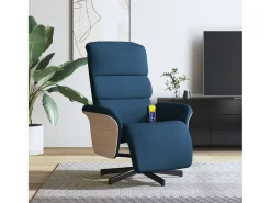 Poltrona| Cadeira de massagens reclinável com apoio de pés tecido SHL985306 Azul
