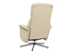 Poltrona* Cadeira de massagens reclinável com apoio de pés tecido SHL266488 Creme