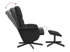 Poltrona| Cadeira de massagens reclinável com apoio de pés tecido SHL649183 Preto