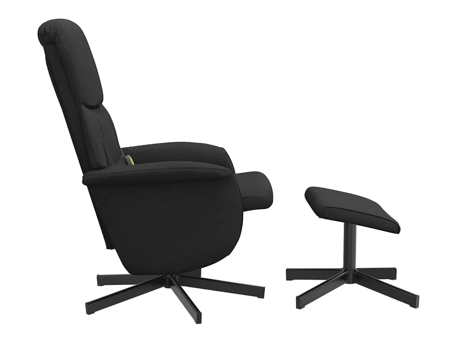 Poltrona| Cadeira de massagens reclinável com apoio de pés tecido SHL649183 Preto