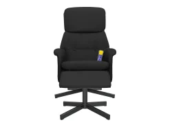 Poltrona| Cadeira de massagens reclinável com apoio de pés tecido SHL649183 Preto
