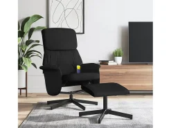 Poltrona| Cadeira de massagens reclinável com apoio de pés tecido SHL649183 Preto