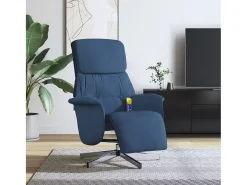 Poltrona| Cadeira de massagens reclinável com apoio de pés tecido SHL434780 Azul