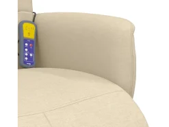 Poltrona| Cadeira de massagens reclinável com apoio de pés tecido SHL199575 Creme