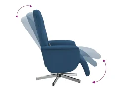 Hot Cadeira de massagens reclinável com apoio de pés tecido SHL394739 Azul