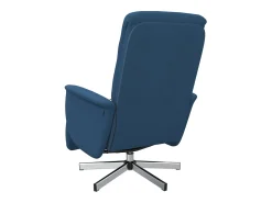 Hot Cadeira de massagens reclinável com apoio de pés tecido SHL394739 Azul