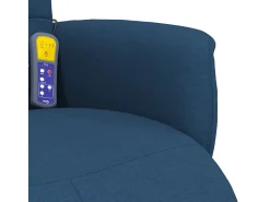 Hot Cadeira de massagens reclinável com apoio de pés tecido SHL394739 Azul