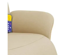 Cadeira de massagens reclinável com apoio de pés tecido SHL564634^ Poltrona