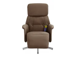 Poltrona| Cadeira de massagens reclinável com apoio de pés tecido SHL231325 Castanho